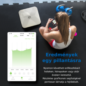 Kép 6/8 - Etekcity Smart Premium Fitness Mérleg Smart Vezérléssel Fehér ESF17