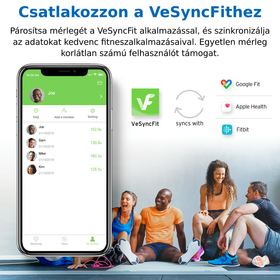 Kép 7/8 - Etekcity Smart Premium Fitness Mérleg Smart Vezérléssel Fehér ESF17