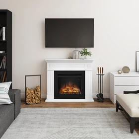 Kép 2/6 - TAGU Larsen Fehér Elektromos Kandalló Szett FM462-WH1-23PF1A