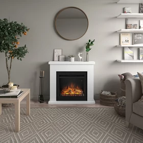 Kép 2/6 - TAGU Frode Fehér Elektromos Kandalló Szett FM461-WH1-23PF1A