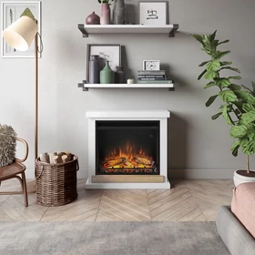 Kép 4/6 - TAGU Hagen Fehér Elektromos Kandalló Szett FM469-WH1-23PF1A