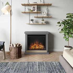 Kép 2/8 - TAGU Hagen Szürke Elektromos Kandalló Szett FM469-GR3-23PF1A
