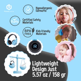 Kép 11/12 - PowerLocus P1 Kids Kék/Fekete Bluetooth Gyermekfejhallgató