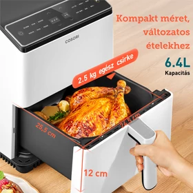 Kép 6/7 - Cosori Dual Blaze Forrólevegős Sütő (Fehér) CAF-P583S-WEU