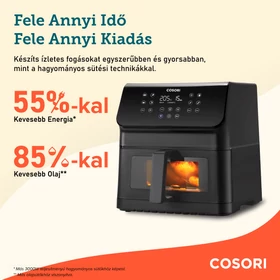 Kép 9/9 - Cosori Premium II Plus 6,2 literes Forrólevegős Sütő, fekete