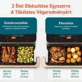 Kép 11/12 - Cosori Dual Blaze TwinFry 10 literes Forrólevegős Sütő