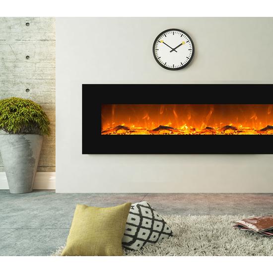 Glow Fire Saturn XXL Fekete 241 cm Fali Elektromos Kandalló 190110