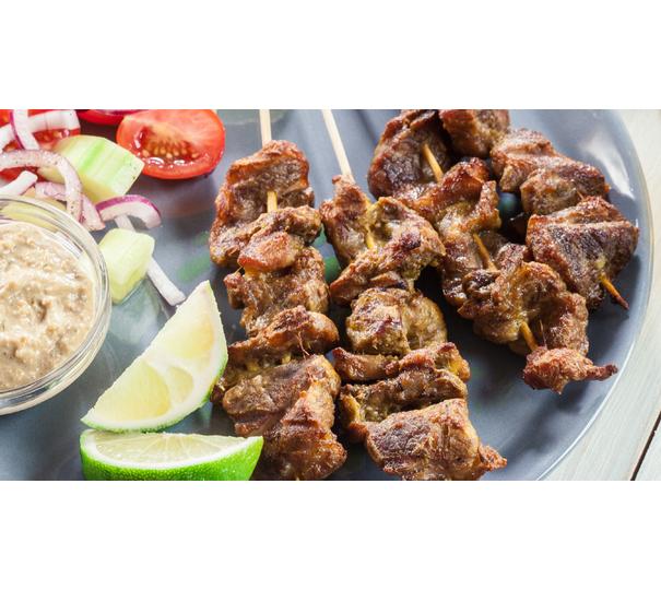 Teriyaki sertésnyárs